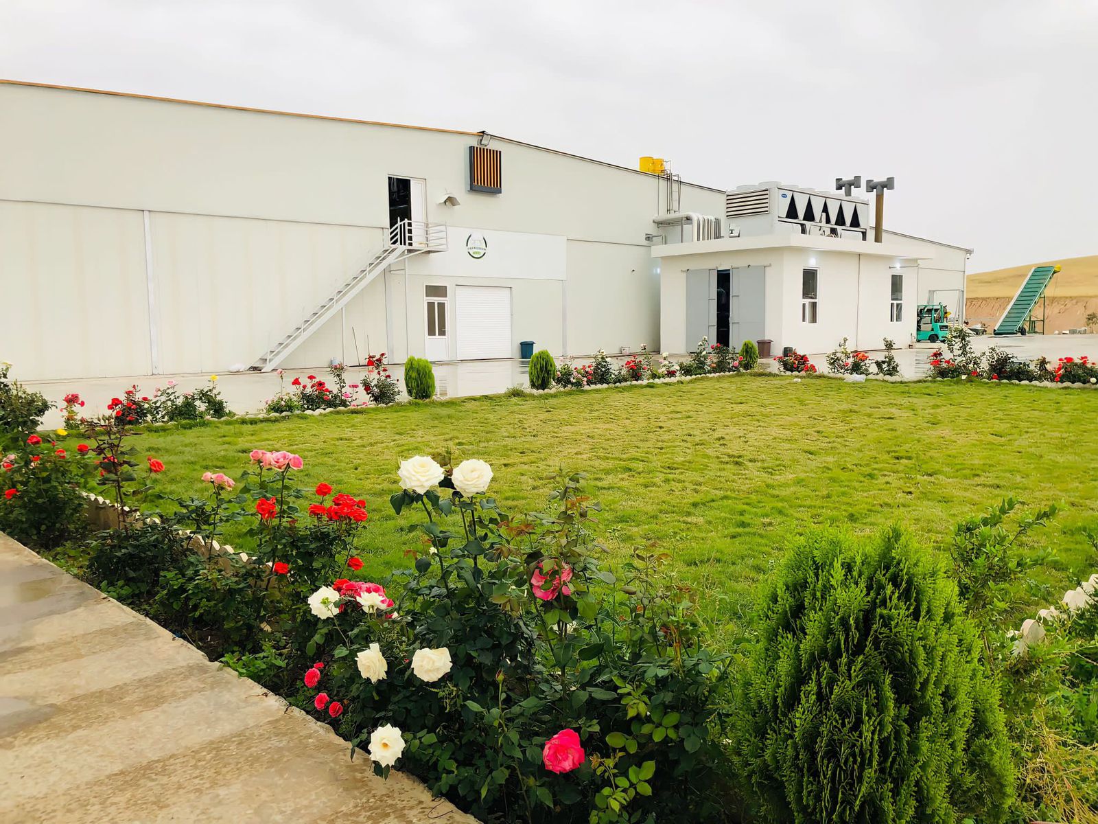 Hiwa Mushroom Farm buildings and garden